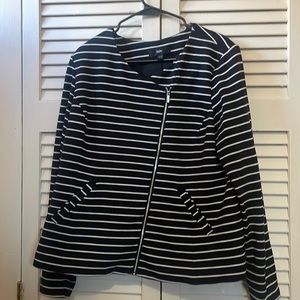 Black and white stripped jacket